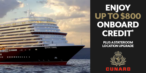 Cunard up to $800 exp 06/26