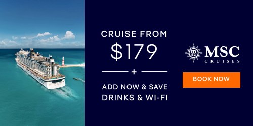 MSC Cruises $179 (link exp 04/20)